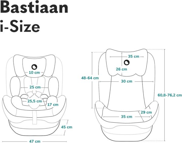 Lionelo Bastiaan i-Size Seggiolino Auto Evolutivo 4-in-1 per bambini 0-12 Anni (40-150 cm) ISOFIX, 21 Regolazioni, Girevole 360° Protezione Laterale, Nero Rosso