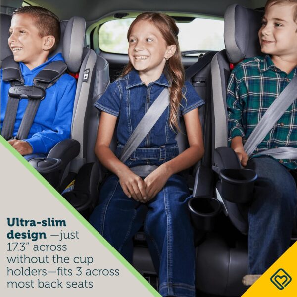 Safety 1st Everslim DLX - Seggiolino auto convertibile tutto in uno, 4 modalità di utilizzo: rivolto all'indietro, rivolto in avanti (22-65 libbre), booster per il posizionamento della cintura (40-100