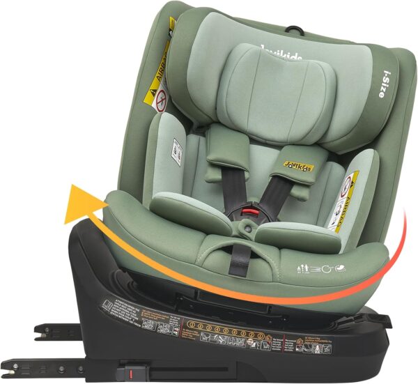 Jovikids i-Size 360° Girevole Seggiolino Auto 0-36 kg, Seggiolino Isofix Top Tether, ECE R129/E4 40-150cm dalla Nascita a Circa 12 anni