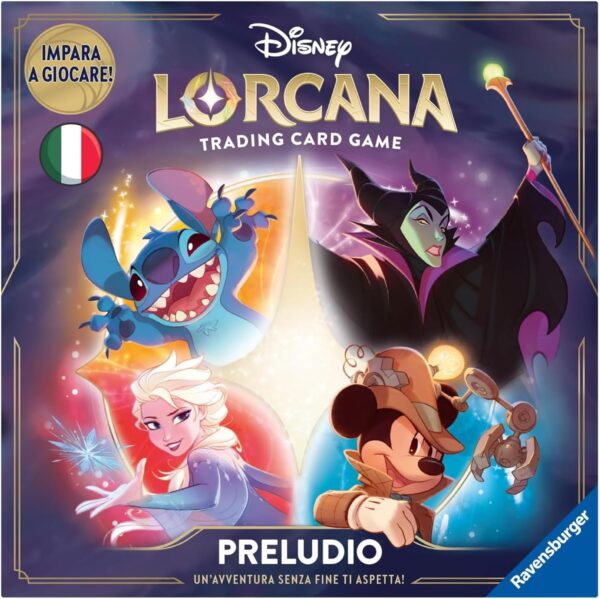 Ravensburger - Lorcana Disney TCG: Preludio, Set Iniziale, Carte da Gioco, Carte collezionabili, Giochi Bambini 8 anni, Giochi da Tavolo Adulti, Lorcana Italiano