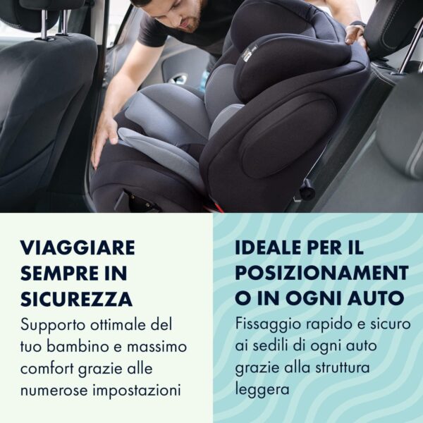 Star Ibaby City Fix HQ 668 SPS - Seggiolino auto Isofix gruppo 1 2 3 grigio/nero - Image 5