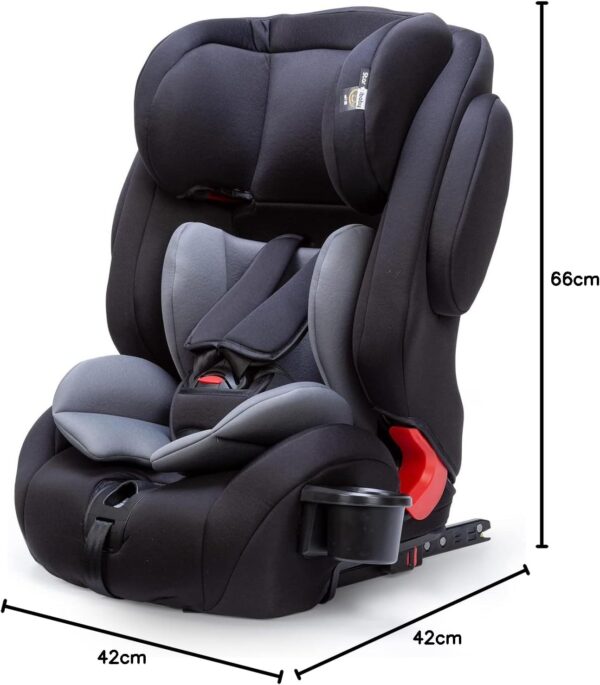 Star Ibaby City Fix HQ 668 SPS - Seggiolino auto Isofix gruppo 1 2 3 grigio/nero - Image 7