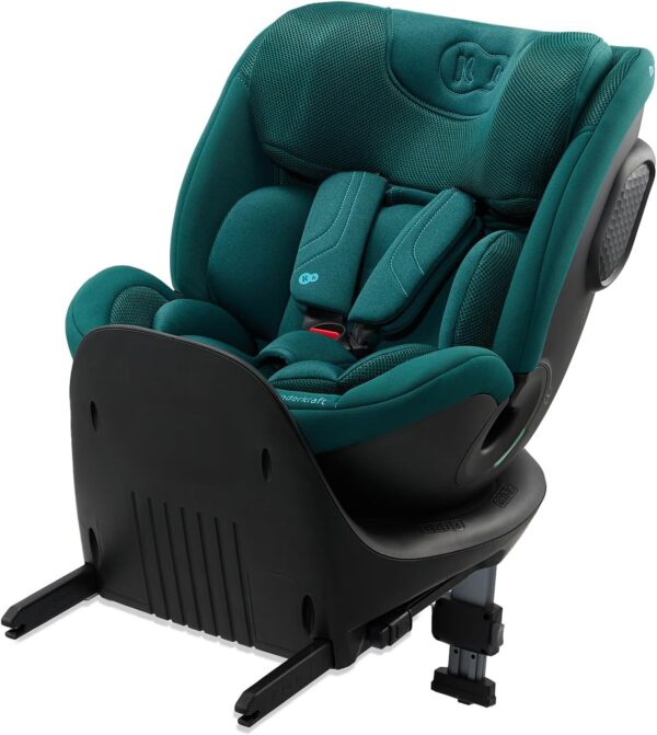 Kinderkraft XRIDER2 Seggiolino auto 0-21 kg, I-SIZE 40-150 cm, Seggiolino 360 girevole, con Isofix Base, Reclinabile Posizione sdraiata, FWF, RWF, reclining, Verde - Image 3