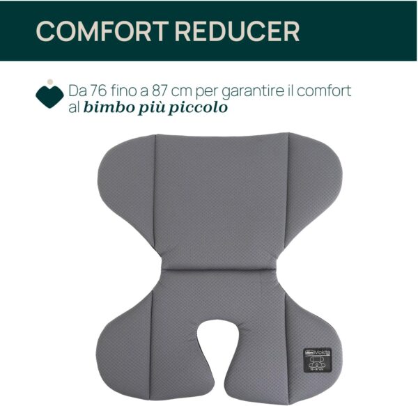 Seggiolino Auto Mokita I-Size, con sistema Isofix, per bambini di altezza compresa tra 76 e 150 cm, utilizzabile a partire dai 15 mesi, Riduttore incluso, Grigio - Image 6