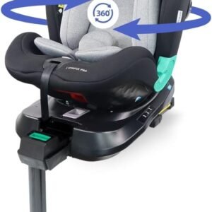 Mobiclinic® kids, Seggiolino auto, 360°, I-size, Isofix, Gruppo 0/1/2/3, Evolutivo, Da 0 a 12 anni, Cintura 5 punti, Poggiagambe di sicurezza, Regolabile, Reclinabile in 3 posizioni