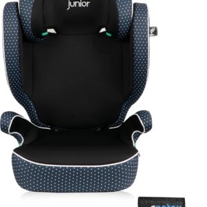 PETEX Seggiolino auto Basic i-Size Standard secondo ECE R129 per bambini di circa 100-150 cm, seggiolino auto regolabile in altezza, colore blu, 1 pezzo