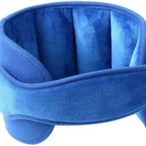 1 poggiatesta per bambino, cintura di aiuto per dormire, poggiatesta regolabile per seggiolino di sicurezza per bambini, cuscino di sicurezza morbido e confortevole per bambino adulto blu