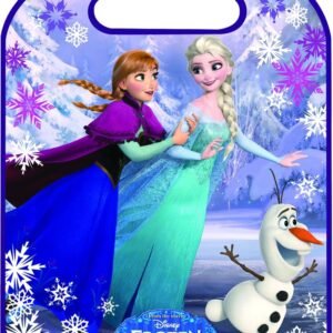 Proteggisedile auto universale in pvc sedile anteriore 45x57cm stampa Frozen Elsa Olaf bambine viola