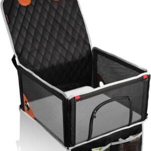 Seggiolino auto extra per cani di, per sedile posteriore e anteriore, comodo, traspirante, pieghevole, di alta qualità, per cani di piccola e media taglia