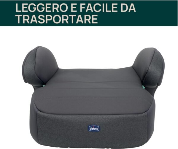 Chicco, Quasar Fix i-Size, Seggiolino Auto Bambini 7-12 Anni (126-150 cm), Facile da Installare con Sistema Isofix, con Braccioli Imbottiti e Seduta Confortevole, Grigio - immagine 5