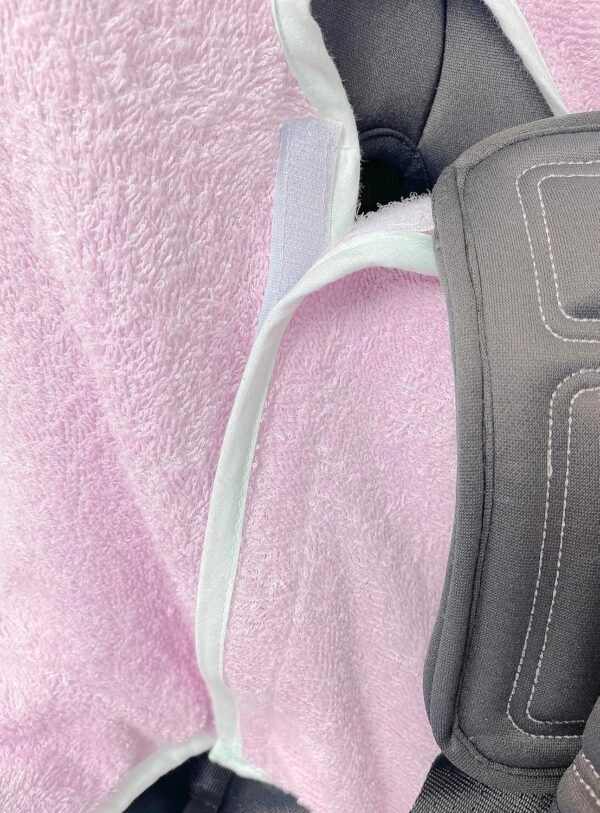 Andy & Helen 9001MAXI Copri Seggiolone Auto Spugna Maxi di Cotone 100% Copriseduta Universale, Antiallergico per Bambino e Neonato - Made in Italy (Rosa) - immagine 3