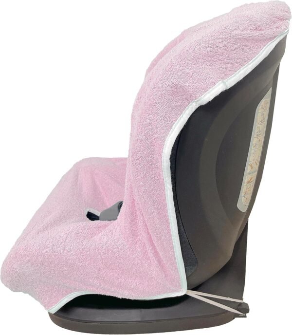 Andy & Helen 9001MAXI Copri Seggiolone Auto Spugna Maxi di Cotone 100% Copriseduta Universale, Antiallergico per Bambino e Neonato - Made in Italy (Rosa) - immagine 4