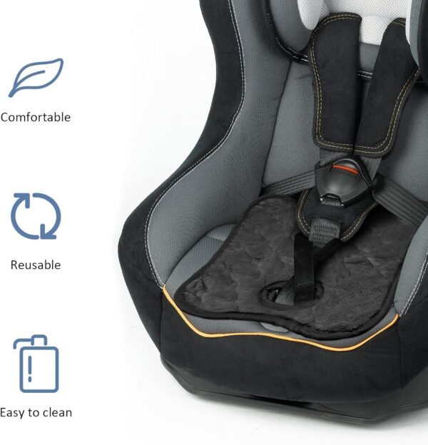 3 protezioni per sedili auto per bambini, impermeabili, protezione universale per seggiolino auto per bambini (grigio, nero, blu) - immagine 5