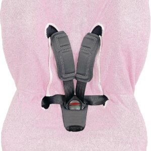 Andy & Helen 9001MAXI Copri Seggiolone Auto Spugna Maxi di Cotone 100% Copriseduta Universale, Antiallergico per Bambino e Neonato - Made in Italy (Rosa)