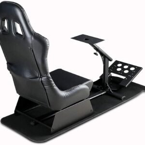 Dishot Driving Cockpit - Seggiolino da corsa con supporti per volante e pedali, per PS4, Xbox One, PC, PS3